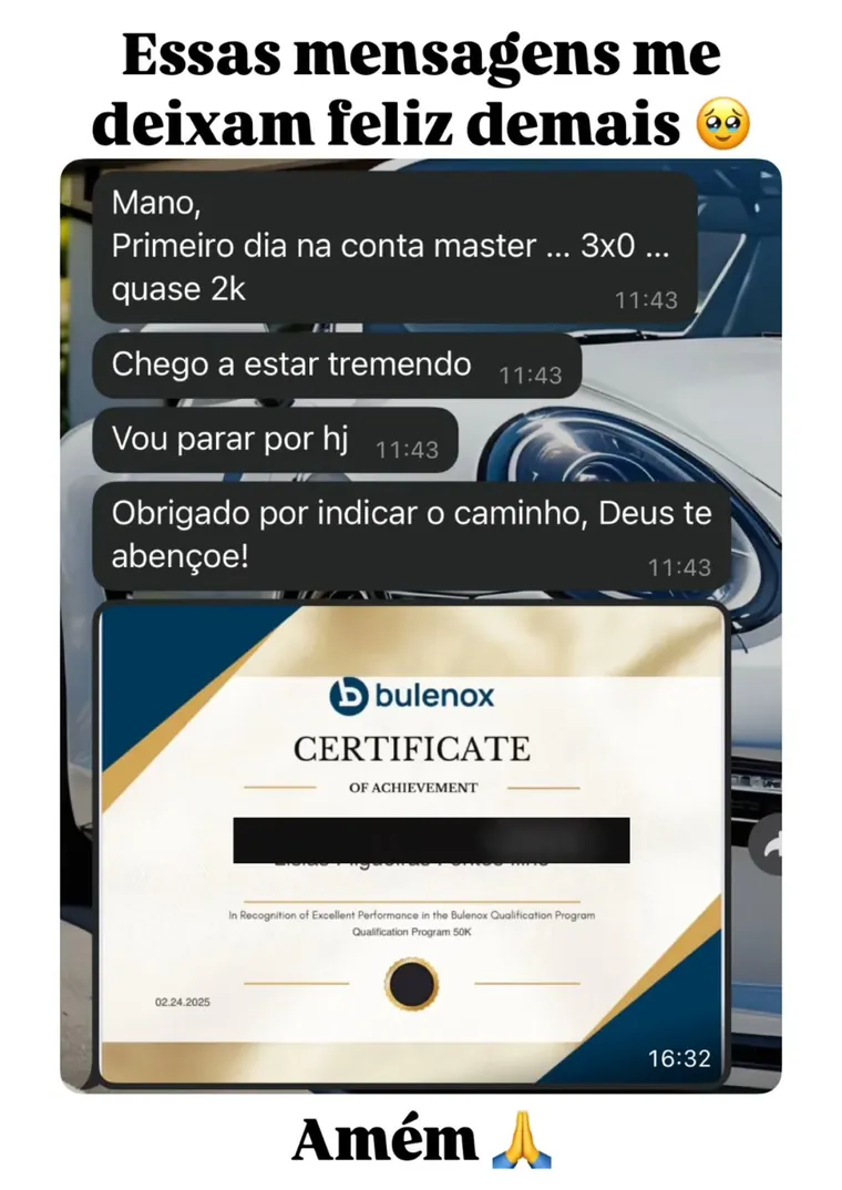 Print de depoimento de aluno da Shark Map School